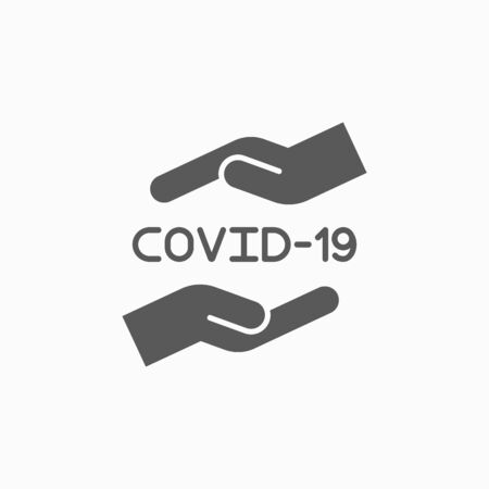 top pandemic coronavirus icon, help to stop covid-19 vectorのイラスト素材