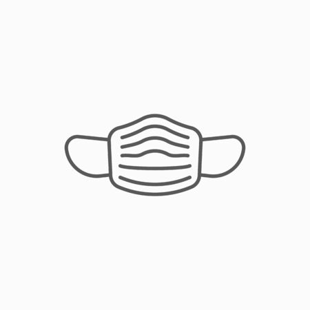 medical mask icon, healthcare mask vectorのイラスト素材