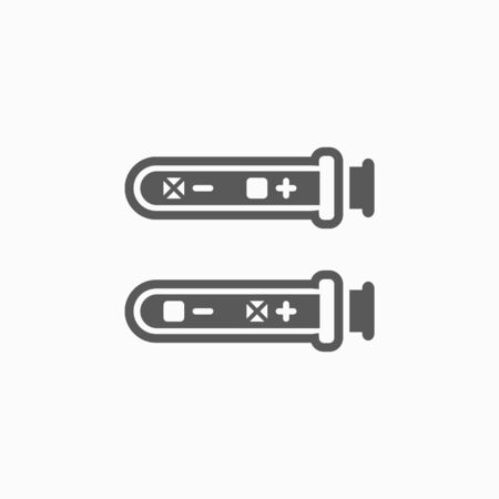 coronavirus test tubes icon, pandemic of virus illustration, blood test vectorのイラスト素材