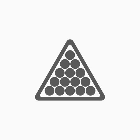 billiard balls triangle icon