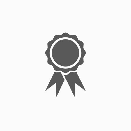 badge with ribbons iconのイラスト素材