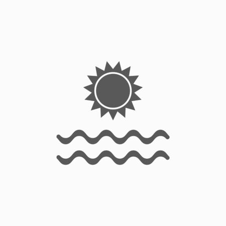 sun and sea iconのイラスト素材
