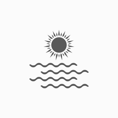 sun and sea iconのイラスト素材