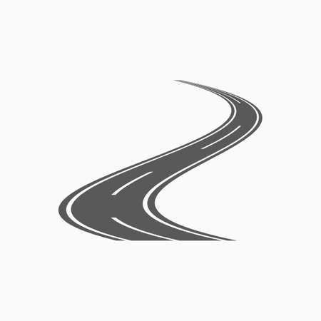 curved road iconのイラスト素材