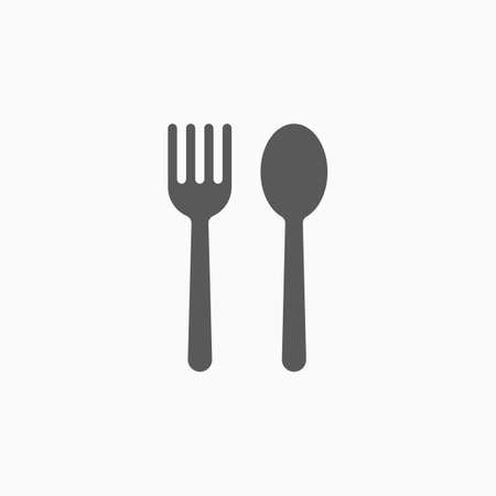 fork and spoon iconのイラスト素材