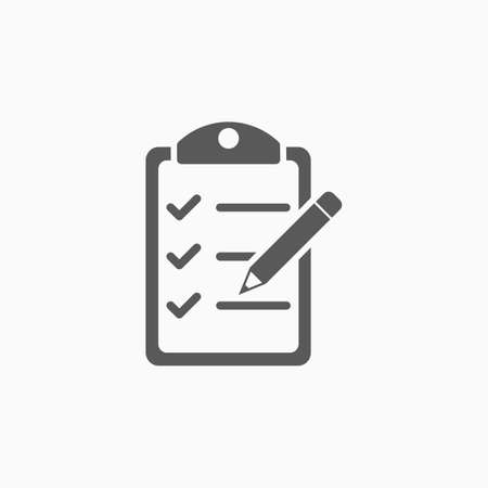 clipboard pencil iconのイラスト素材