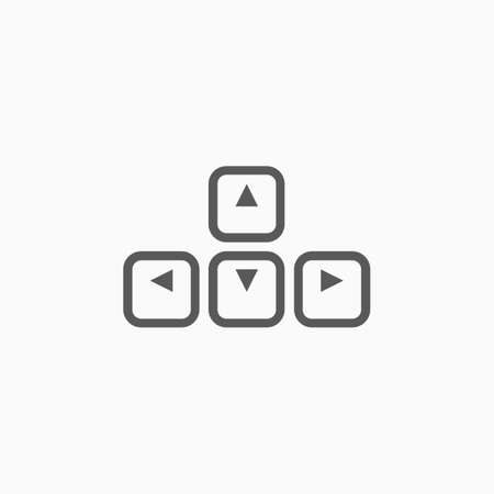 arrows buttons keyboard iconのイラスト素材
