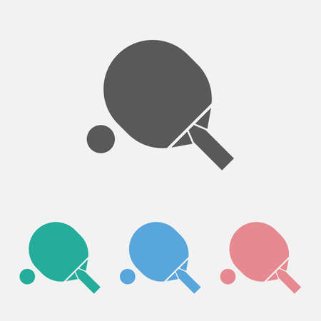 table tennis iconのイラスト素材