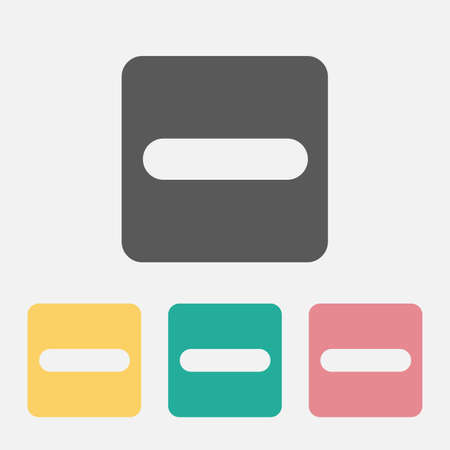 minus sign iconのイラスト素材
