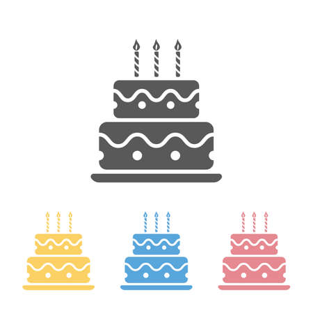 birthday cake iconのイラスト素材