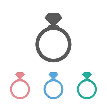 diamond ring iconのイラスト素材