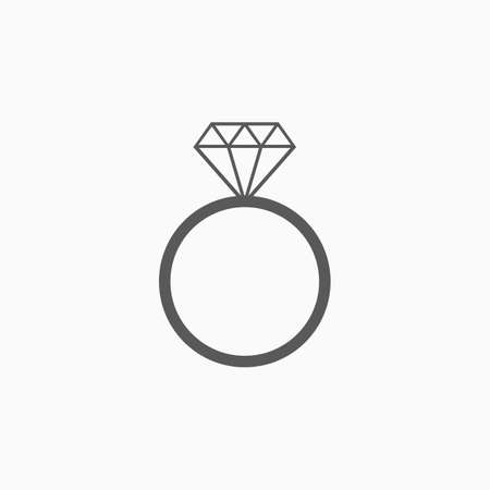diamond ring iconのイラスト素材
