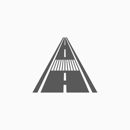road with crosswalk iconのイラスト素材