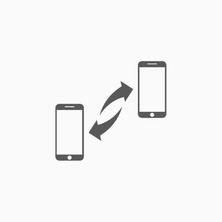 mobile transfer iconのイラスト素材