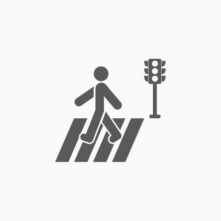 crosswalk iconのイラスト素材
