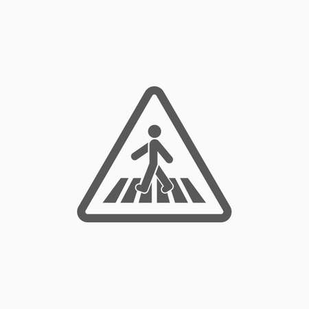 crosswalk sign iconのイラスト素材