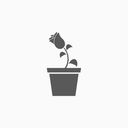 flower in pot iconのイラスト素材