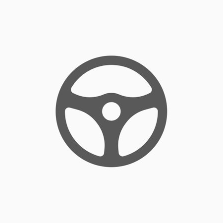 steering wheel iconのイラスト素材