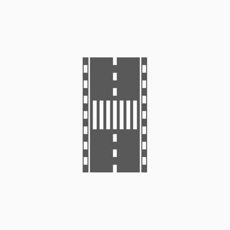 road with crosswalk iconのイラスト素材
