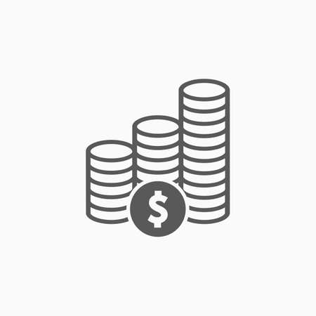 money, coins iconのイラスト素材
