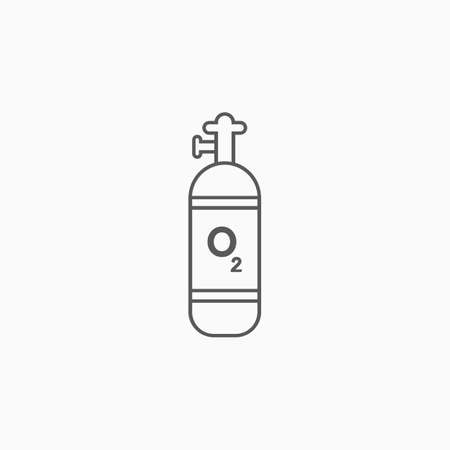 oxygen cylinder iconのイラスト素材