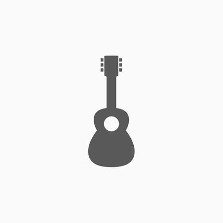 acoustic guitar iconのイラスト素材