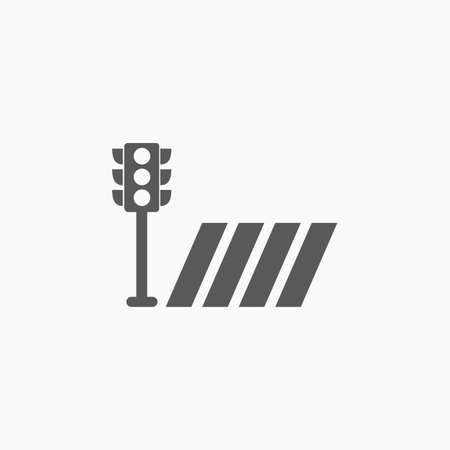 crosswalk iconのイラスト素材
