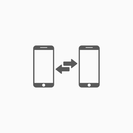 mobile transfer iconのイラスト素材