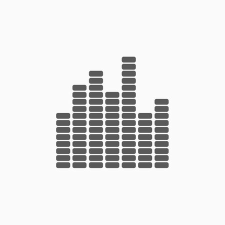 equalizer music sound wave iconのイラスト素材