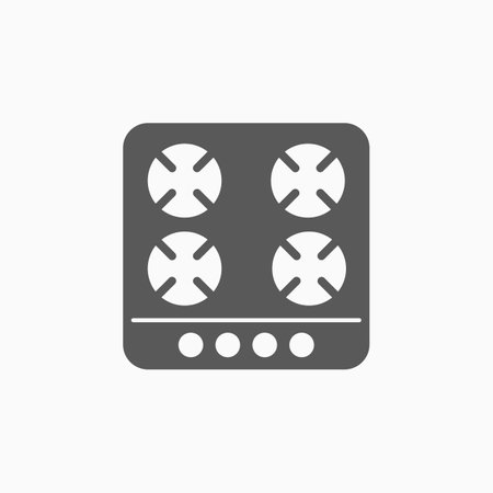 gas stove iconのイラスト素材