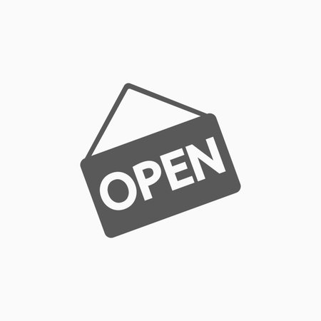 open sign iconのイラスト素材
