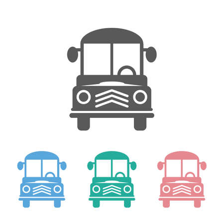 school bus iconのイラスト素材