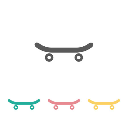 skateboard iconのイラスト素材