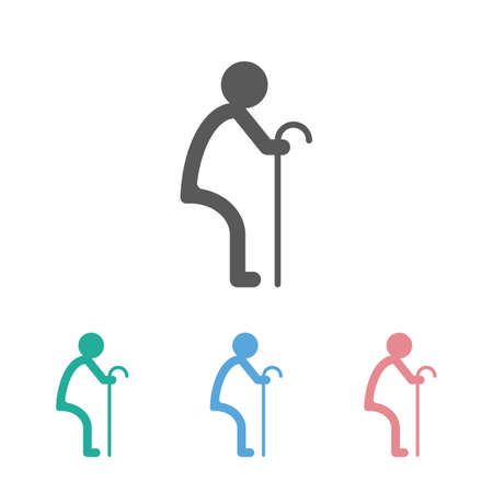 geezer, elderly people iconのイラスト素材