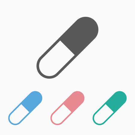 capsule icon illustrationのイラスト素材