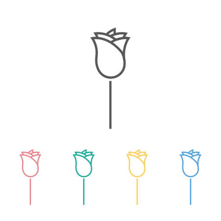 rose icon illustrationのイラスト素材