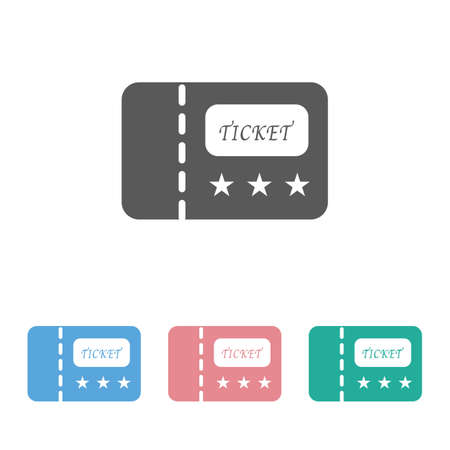 ticket icon illustrationのイラスト素材