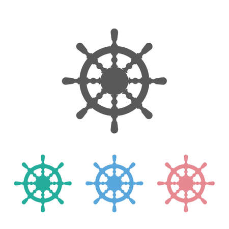 ship steering wheel icon illustrationのイラスト素材