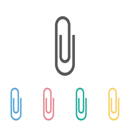 paper clip icon illustrationのイラスト素材