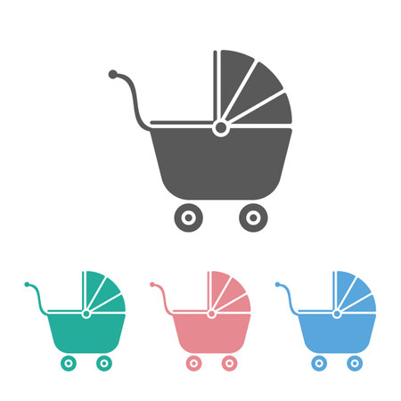 pram icon illustrationのイラスト素材