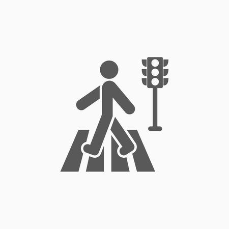 crosswalk iconのイラスト素材