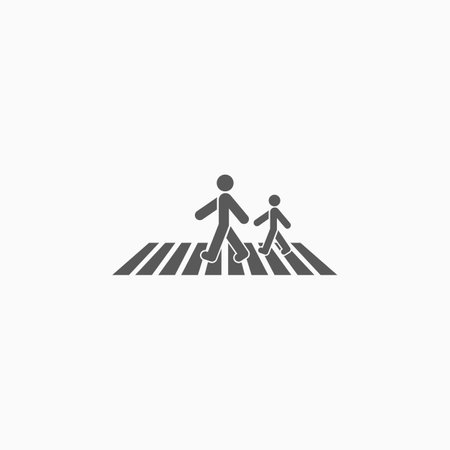 crosswalk iconのイラスト素材