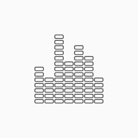 equalizer music sound wave iconのイラスト素材