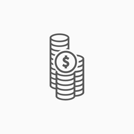 money, coins iconのイラスト素材