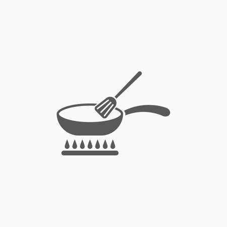 pan on fire iconのイラスト素材