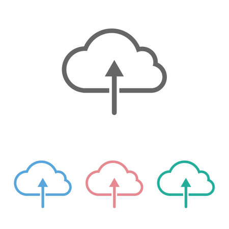 cloud upload iconのイラスト素材