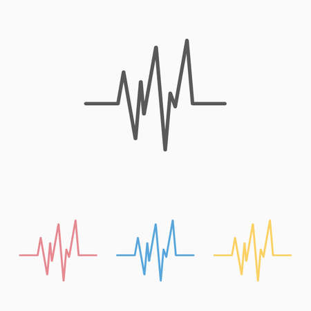 heart beat iconのイラスト素材