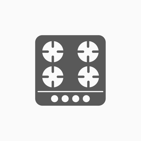 gas stove iconのイラスト素材