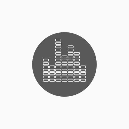 equalizer music sound wave iconのイラスト素材