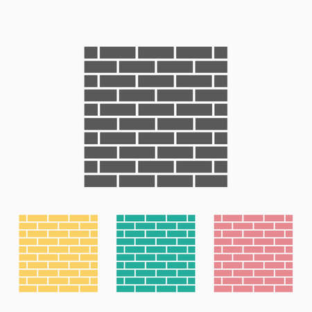 brick wall iconのイラスト素材
